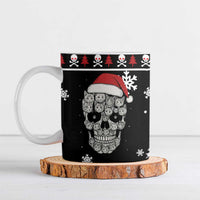 Cat Skull Santa Christmas Ceramic Mug Xmas Holiday Patterns - Wonder Print Shop