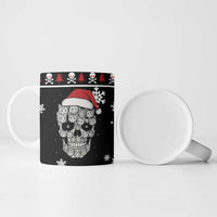 Cat Skull Santa Christmas Ceramic Mug Xmas Holiday Patterns - Wonder Print Shop