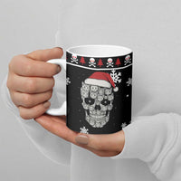Cat Skull Santa Christmas Ceramic Mug Xmas Holiday Patterns - Wonder Print Shop