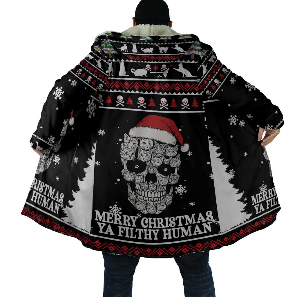 Cat Skull Santa Christmas Cloak Xmas Holiday Patterns - Wonder Print Shop