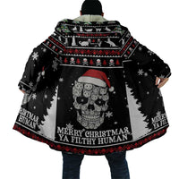 Cat Skull Santa Christmas Cloak Xmas Holiday Patterns - Wonder Print Shop