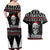 Cat Skull Santa Christmas Couples Matching Off Shoulder Maxi Dress and Hawaiian Shirt Xmas Holiday Patterns - Wonder Print Shop
