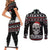Cat Skull Santa Christmas Couples Matching Short Sleeve Bodycon Dress and Long Sleeve Button Shirt Xmas Holiday Patterns - Wonder Print Shop