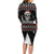 Cat Skull Santa Christmas Family Matching Long Sleeve Bodycon Dress and Hawaiian Shirt Xmas Holiday Patterns - Wonder Print Shop