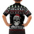 Cat Skull Santa Christmas Family Matching Off The Shoulder Long Sleeve Dress and Hawaiian Shirt Xmas Holiday Patterns - Wonder Print Shop