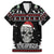 Cat Skull Santa Christmas Family Matching Off The Shoulder Long Sleeve Dress and Hawaiian Shirt Xmas Holiday Patterns - Wonder Print Shop