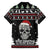 Cat Skull Santa Christmas Family Matching Off The Shoulder Long Sleeve Dress and Hawaiian Shirt Xmas Holiday Patterns - Wonder Print Shop