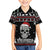 Cat Skull Santa Christmas Family Matching Off Shoulder Short Dress and Hawaiian Shirt Xmas Holiday Patterns - Wonder Print Shop