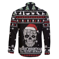 Cat Skull Santa Christmas Family Matching Short Sleeve Bodycon Dress and Hawaiian Shirt Xmas Holiday Patterns - Wonder Print Shop