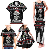 Cat Skull Santa Christmas Family Matching Tank Maxi Dress and Hawaiian Shirt Xmas Holiday Patterns - Wonder Print Shop
