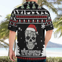 Cat Skull Santa Christmas Hawaiian Shirt Xmas Holiday Patterns - Wonder Print Shop