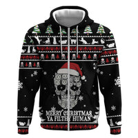 Cat Skull Santa Christmas Hoodie Xmas Holiday Patterns - Wonder Print Shop
