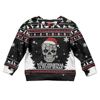 Cat Skull Santa Christmas Kid Ugly Christmas Sweater Xmas Holiday Patterns - Wonder Print Shop