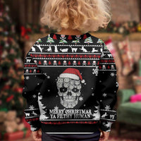 Cat Skull Santa Christmas Kid Ugly Christmas Sweater Xmas Holiday Patterns - Wonder Print Shop