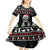 Cat Skull Santa Christmas Kid Short Sleeve Dress Xmas Holiday Patterns - Wonder Print Shop