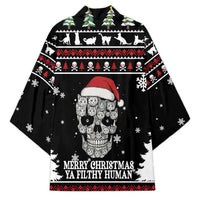 Cat Skull Santa Christmas Kimono Xmas Holiday Patterns - Wonder Print Shop