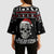 Cat Skull Santa Christmas Kimono Sleeve Blouse Xmas Holiday Patterns - Wonder Print Shop