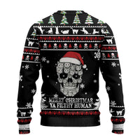 Cat Skull Santa Christmas Ugly Christmas Sweater Xmas Holiday Patterns - Wonder Print Shop