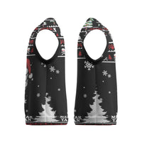 Cat Skull Santa Christmas Knitted V-Neck Vest Xmas Holiday Patterns - Wonder Print Shop