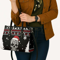 Cat Skull Santa Christmas Leather Bag Xmas Holiday Patterns - Wonder Print Shop