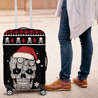Cat Skull Santa Christmas Luggage Cover Xmas Holiday Patterns - Wonder Print Shop