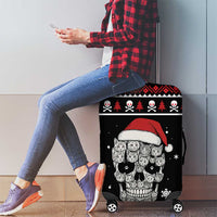 Cat Skull Santa Christmas Luggage Cover Xmas Holiday Patterns - Wonder Print Shop