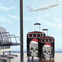 Cat Skull Santa Christmas Luggage Cover Xmas Holiday Patterns - Wonder Print Shop