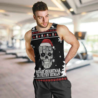 Cat Skull Santa Christmas Men Tank Top Xmas Holiday Patterns - Wonder Print Shop