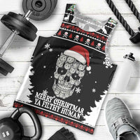 Cat Skull Santa Christmas Men Tank Top Xmas Holiday Patterns - Wonder Print Shop