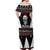 Cat Skull Santa Christmas Off Shoulder Maxi Dress Xmas Holiday Patterns - Wonder Print Shop