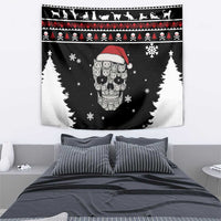 Cat Skull Santa Christmas Tapestry Xmas Holiday Patterns - Wonder Print Shop