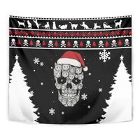 Cat Skull Santa Christmas Tapestry Xmas Holiday Patterns - Wonder Print Shop