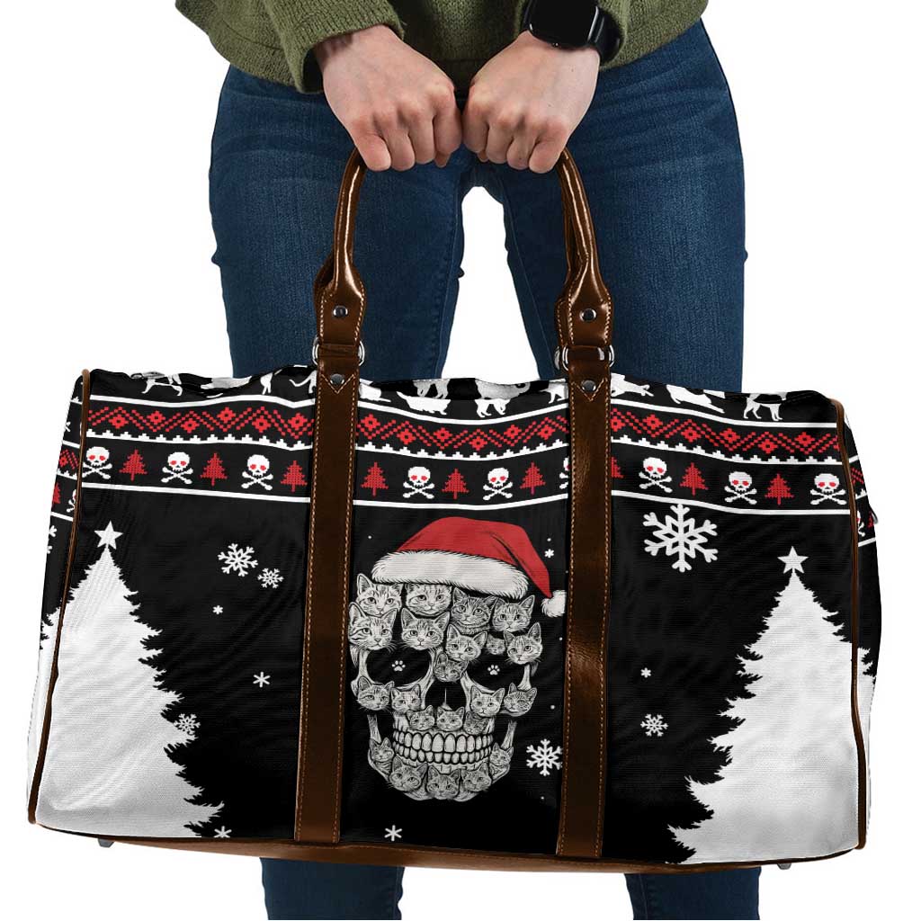 Cat Skull Santa Christmas Travel Bag Xmas Holiday Patterns - Wonder Print Shop
