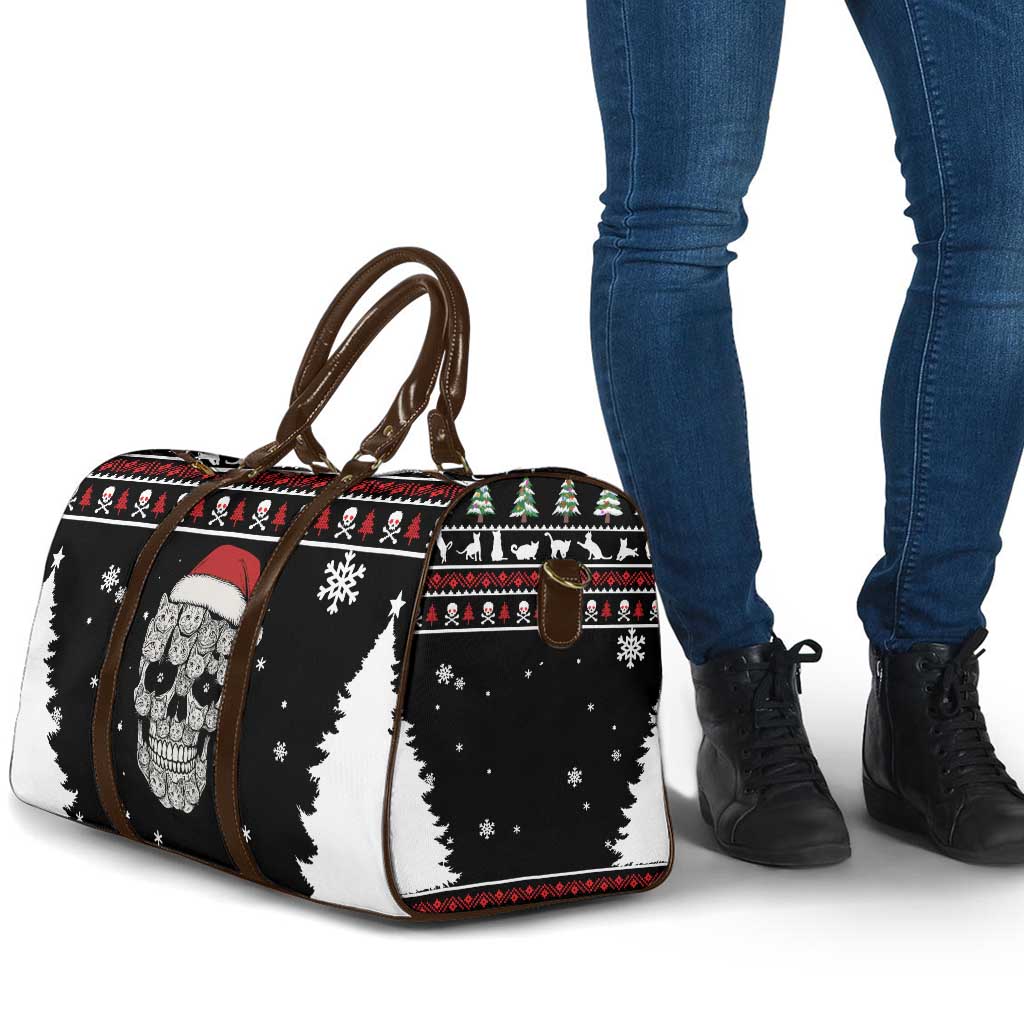Cat Skull Santa Christmas Travel Bag Xmas Holiday Patterns - Wonder Print Shop