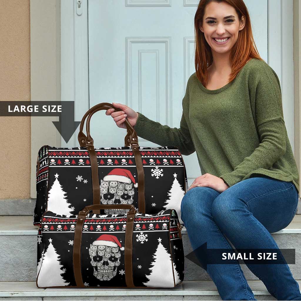 Cat Skull Santa Christmas Travel Bag Xmas Holiday Patterns - Wonder Print Shop