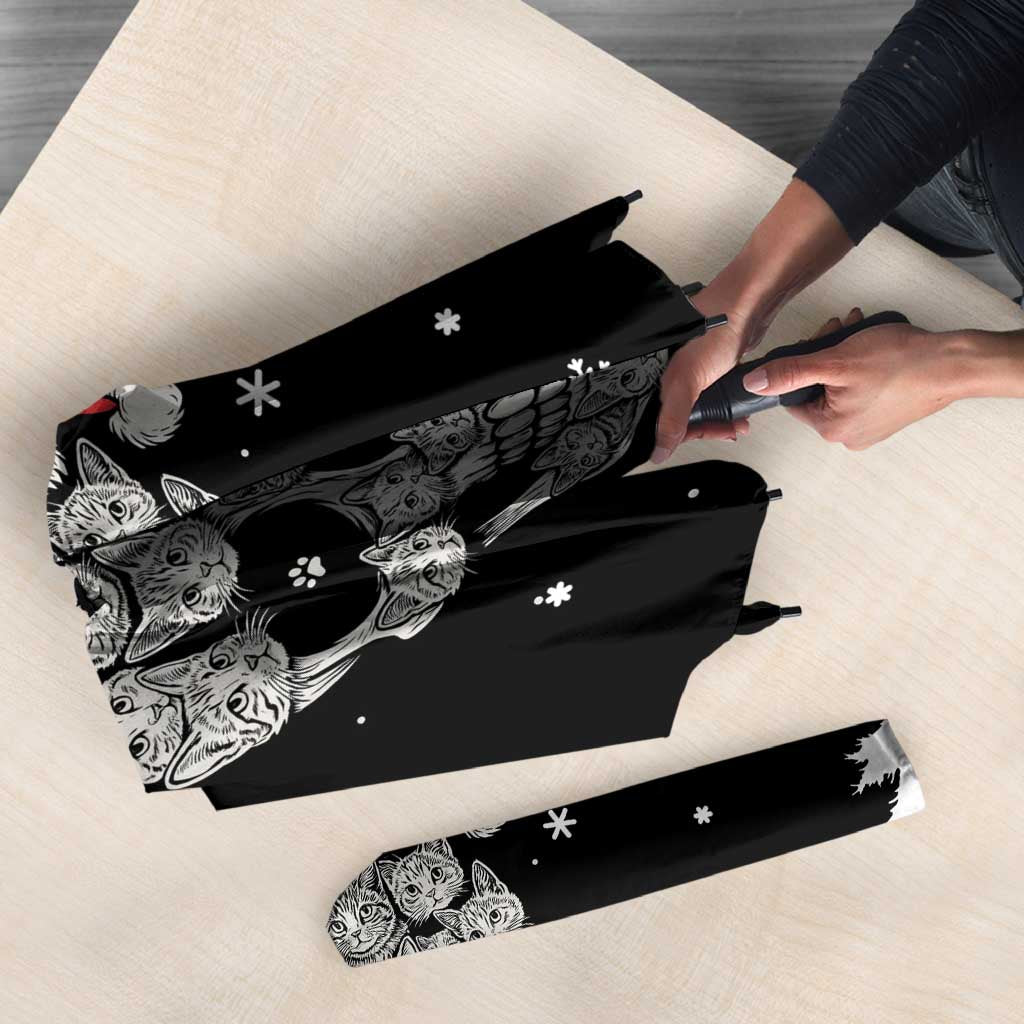 Cat Skull Santa Christmas Umbrella Xmas Holiday Patterns - Wonder Print Shop