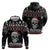 Cat Skull Santa Christmas Zip Hoodie Xmas Holiday Patterns - Wonder Print Shop