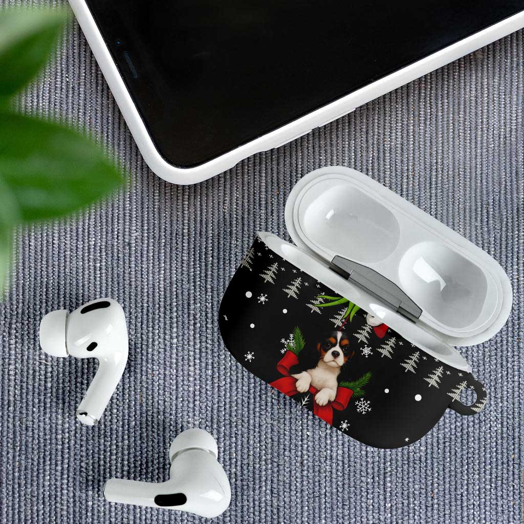 Cavalier King Charles Spaniel Xmas Ball Christmas AirPods Case Xmas Holiday Patterns - Wonder Print Shop