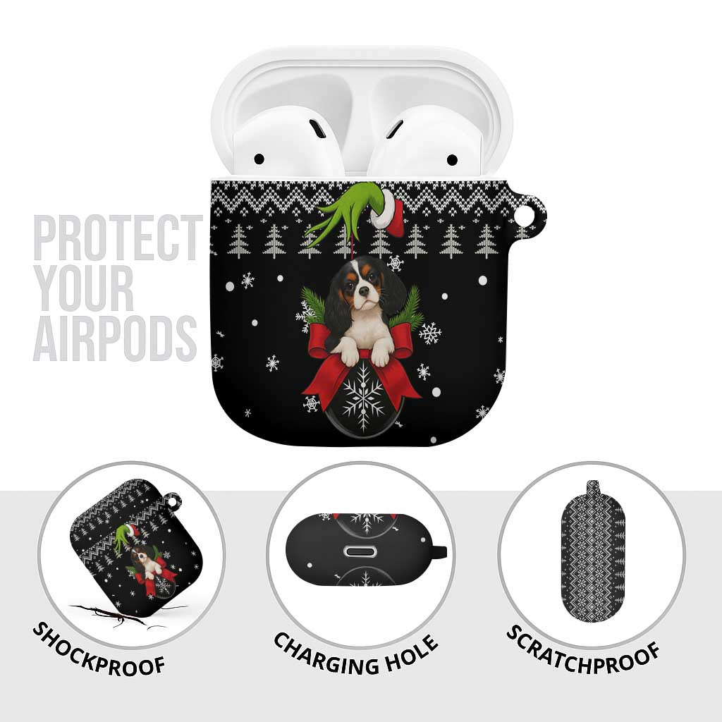 Cavalier King Charles Spaniel Xmas Ball Christmas AirPods Case Xmas Holiday Patterns - Wonder Print Shop