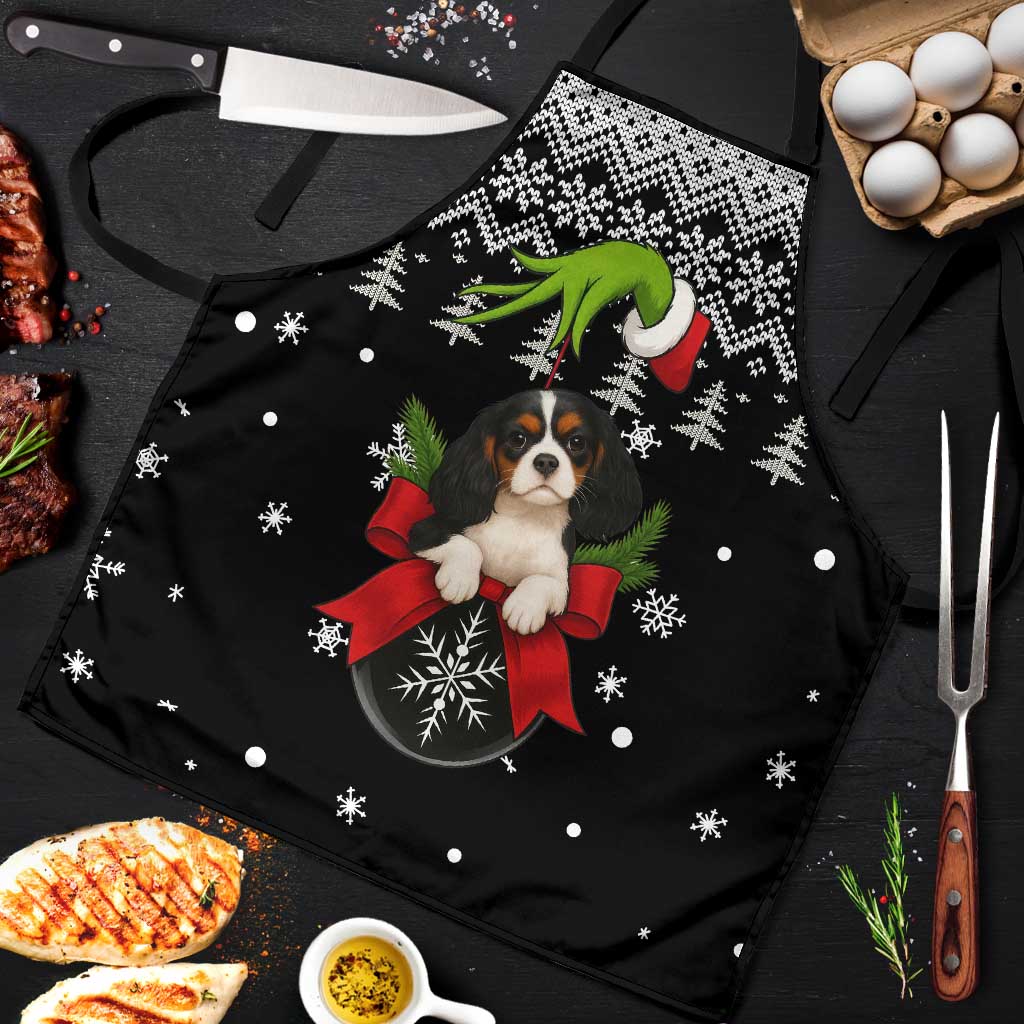 Cavalier King Charles Spaniel Xmas Ball Christmas Apron Xmas Holiday Patterns - Wonder Print Shop