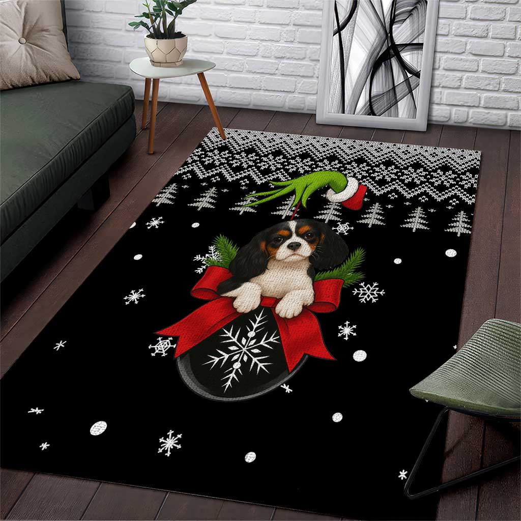Cavalier King Charles Spaniel Xmas Ball Christmas Area Rug Xmas Holiday Patterns - Wonder Print Shop