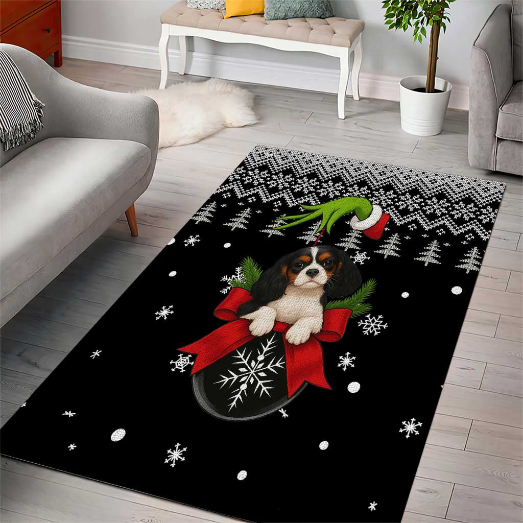Cavalier King Charles Spaniel Xmas Ball Christmas Area Rug Xmas Holiday Patterns - Wonder Print Shop