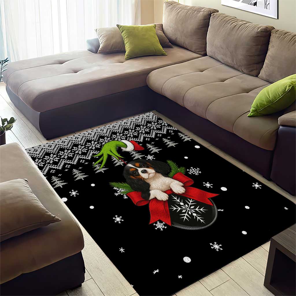 Cavalier King Charles Spaniel Xmas Ball Christmas Area Rug Xmas Holiday Patterns - Wonder Print Shop