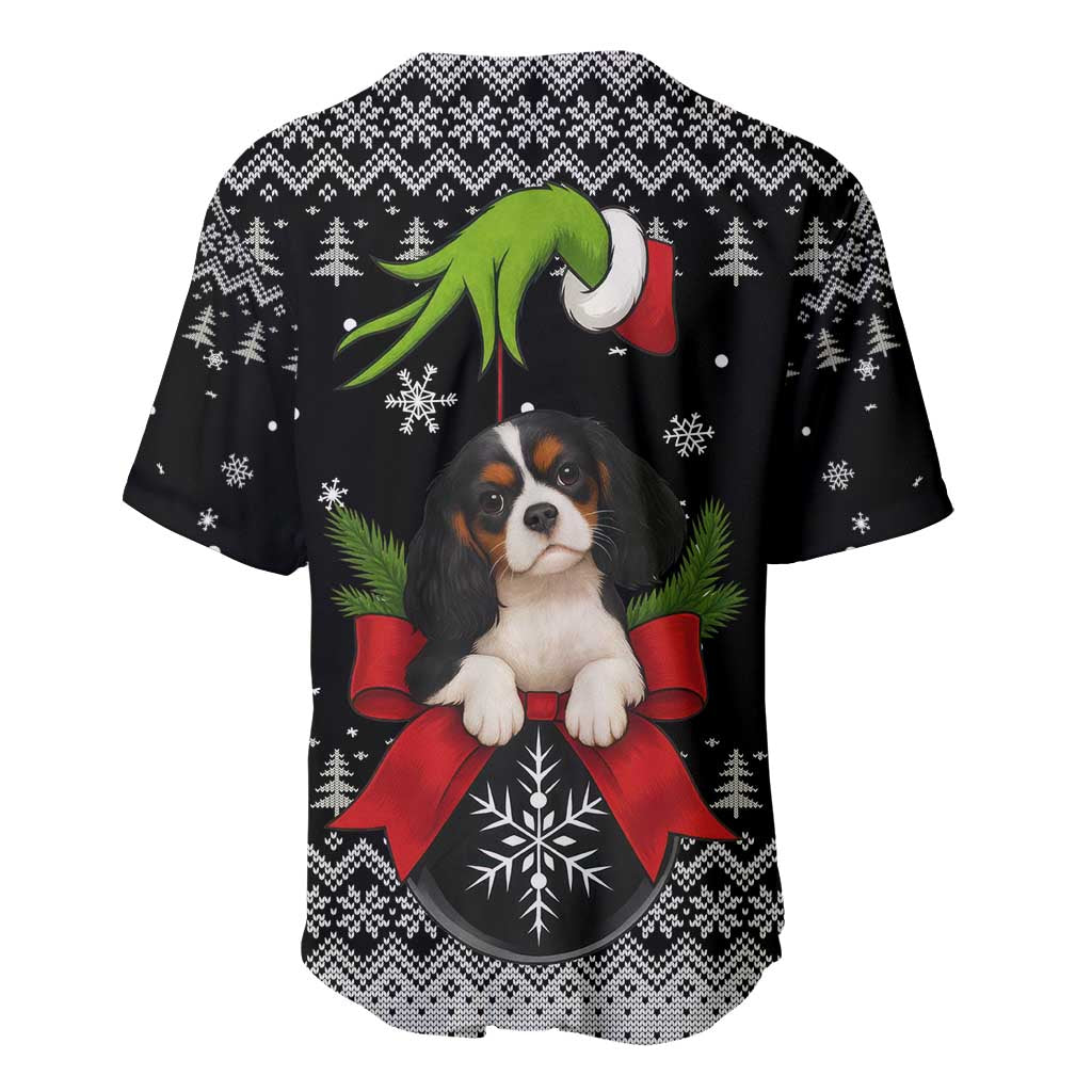 Cavalier King Charles Spaniel Xmas Ball Christmas Baseball Jersey Xmas Holiday Patterns - Wonder Print Shop