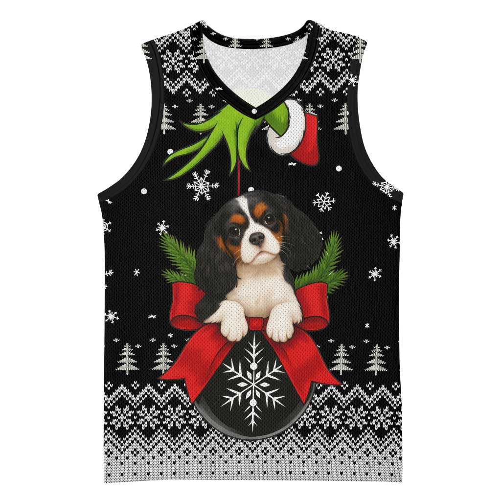 Cavalier King Charles Spaniel Xmas Ball Christmas Basketball Jersey Xmas Holiday Patterns - Wonder Print Shop