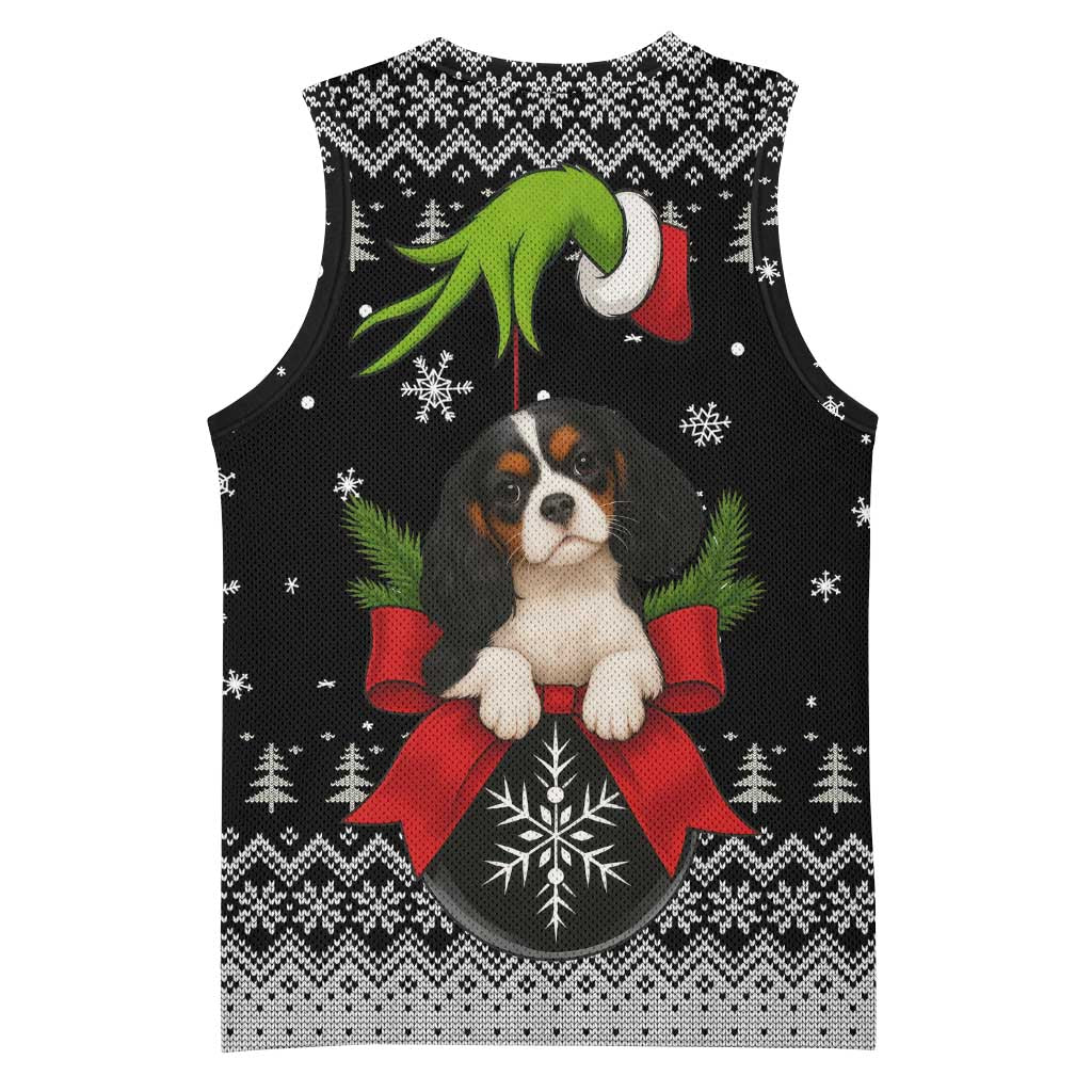 Cavalier King Charles Spaniel Xmas Ball Christmas Basketball Jersey Xmas Holiday Patterns - Wonder Print Shop