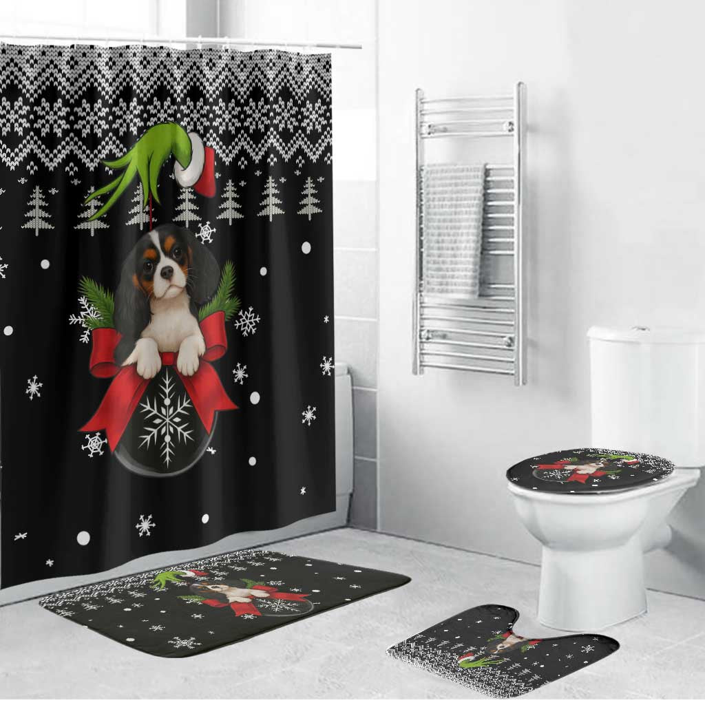 Cavalier King Charles Spaniel Xmas Ball Christmas Bathroom Set Xmas Holiday Patterns - Wonder Print Shop