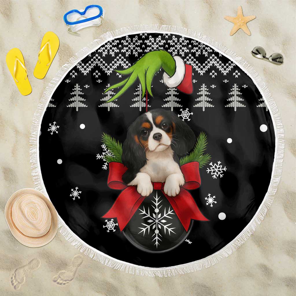 Cavalier King Charles Spaniel Xmas Ball Christmas Beach Blanket Xmas Holiday Patterns - Wonder Print Shop