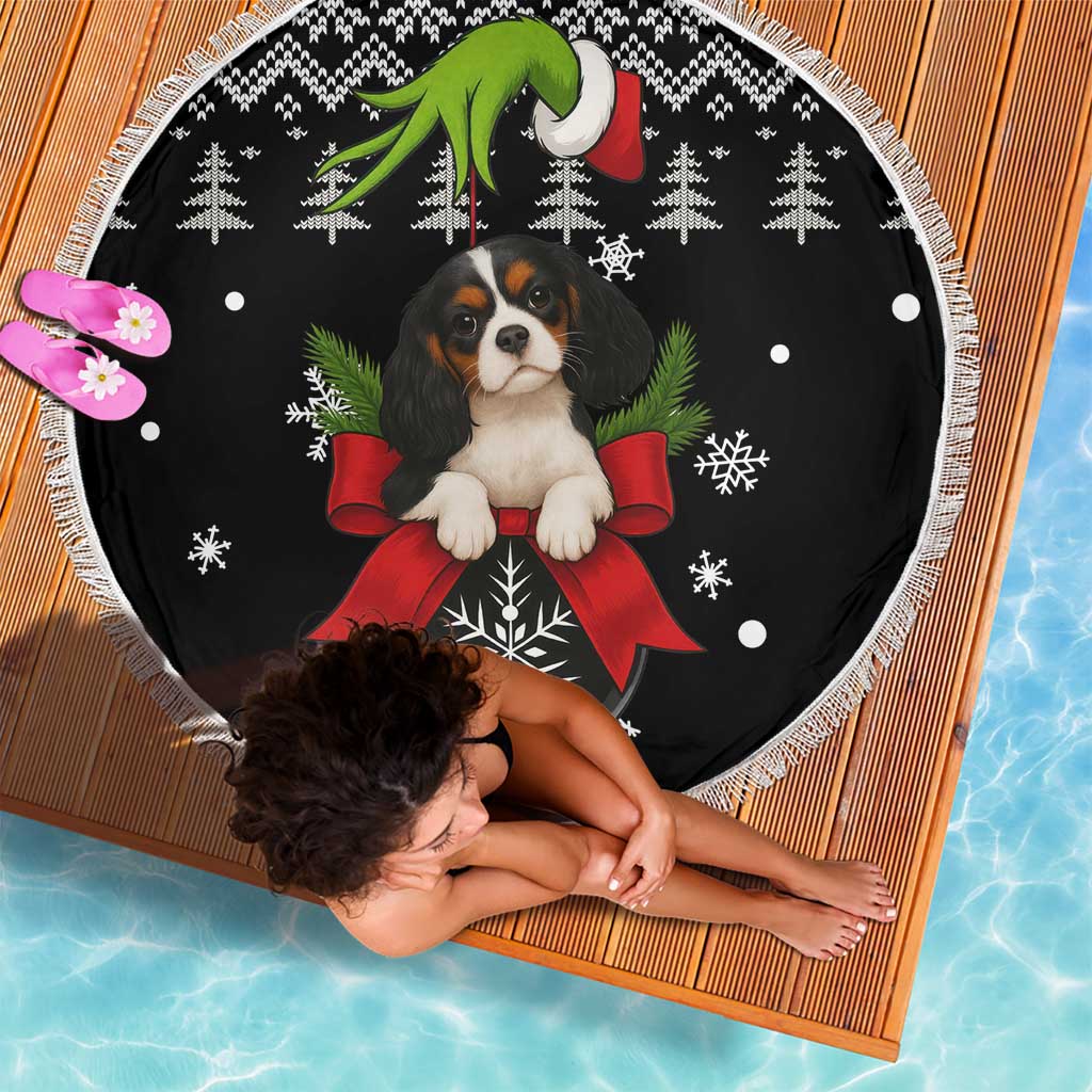 Cavalier King Charles Spaniel Xmas Ball Christmas Beach Blanket Xmas Holiday Patterns - Wonder Print Shop