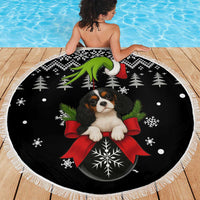 Cavalier King Charles Spaniel Xmas Ball Christmas Beach Blanket Xmas Holiday Patterns - Wonder Print Shop